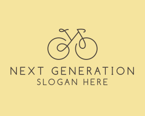 Yellow Bicycle Bike logo design