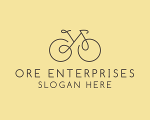 Yellow Bicycle Bike logo design