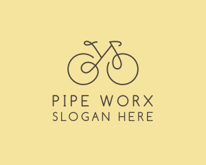 Yellow Bicycle Bike logo design