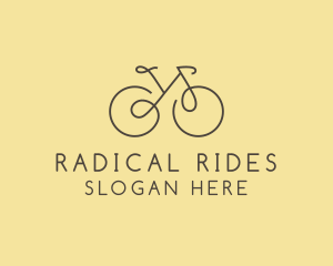 Yellow Bicycle Bike logo design