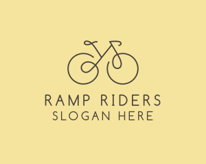 Yellow Bicycle Bike logo design