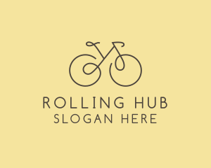 Yellow Bicycle Bike logo design