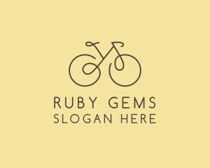 Yellow Bicycle Bike logo design