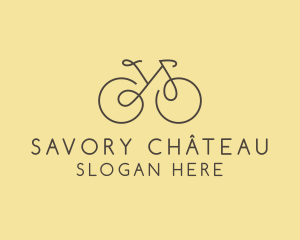 Yellow Bicycle Bike logo design