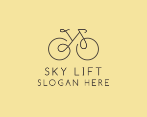 Yellow Bicycle Bike logo design