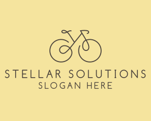 Yellow Bicycle Bike logo design