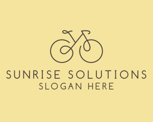 Yellow Bicycle Bike logo design