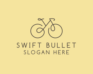 Yellow Bicycle Bike logo design