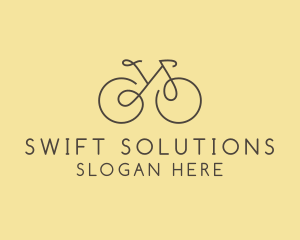 Yellow Bicycle Bike logo design