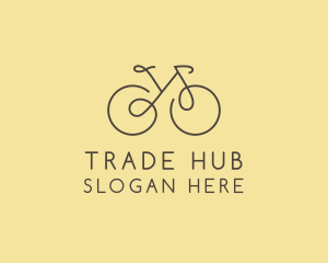 Yellow Bicycle Bike logo design