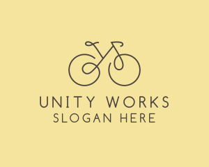 Yellow Bicycle Bike logo design