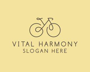 Yellow Bicycle Bike logo design