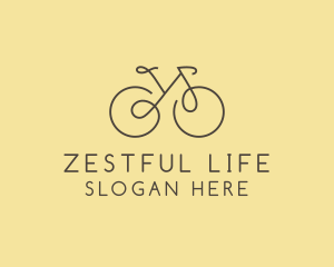 Yellow Bicycle Bike logo design