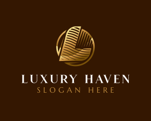 Luxury Wave Letter L logo design