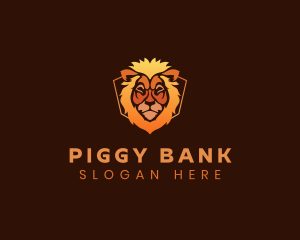 Lion Feline Banking logo design