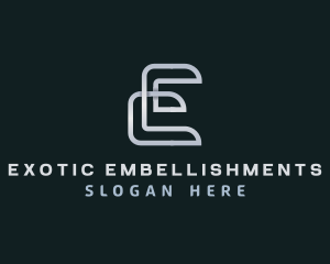 Geometric Technology letter E logo design