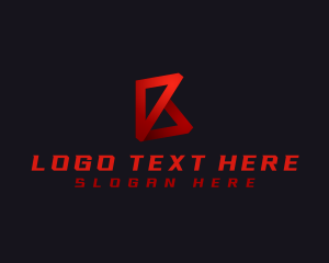 Geometric Triangle Letter B logo