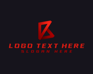 Geometric Triangle Letter B Logo