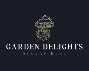 Holistic Natural Mushroom logo design