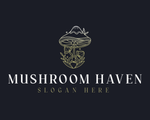 Holistic Natural Mushroom logo design