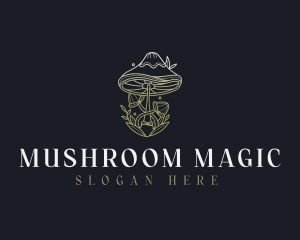 Holistic Natural Mushroom logo design