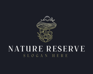 Holistic Natural Mushroom logo design