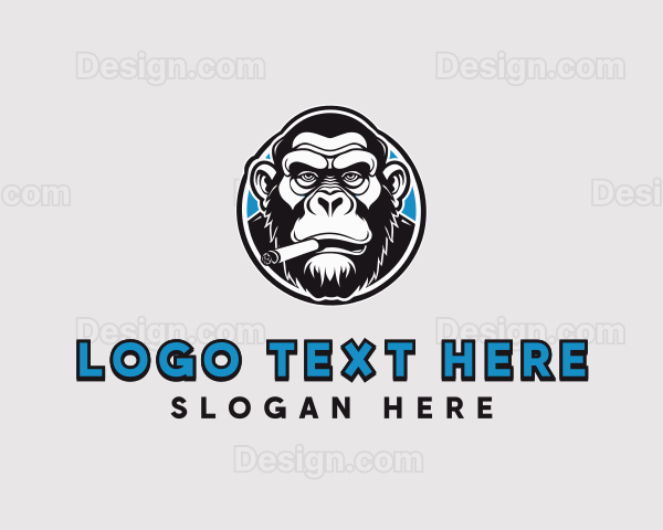 Cigarette Smoking Ape Logo