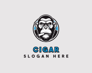 Cigarette Smoking Ape logo design