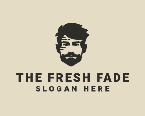 Hipster Male Head logo design