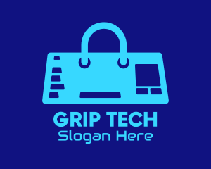 Blue Tech Controller Bag logo design