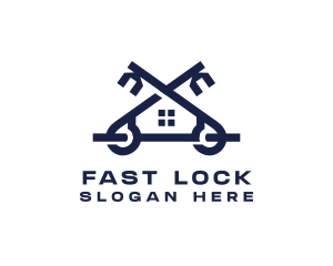 Modern Lock House logo design