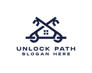 Modern Lock House logo design