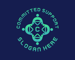 People Support Community  logo design