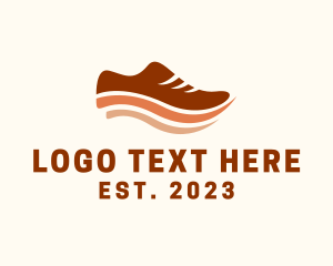 Shoe - Running Shoe Wave logo design