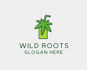 Cannabis Weed Juice logo design