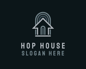 Abstract House Lines logo design