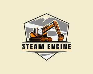  Excavator Excavation Contractor logo design