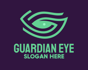 Green Natural Eye logo design