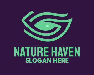 Green Natural Eye logo design