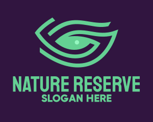 Green Natural Eye logo design