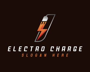 Lightning Battery Charger logo design