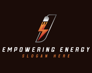 Lightning Battery Charger logo design