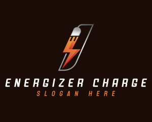 Lightning Battery Charger logo design