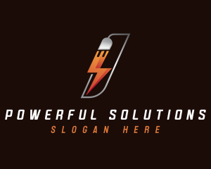 Lightning Battery Charger logo design