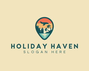 Plane Holiday Getaway logo design