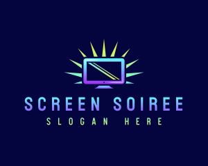 Computer Monitor Screen logo design