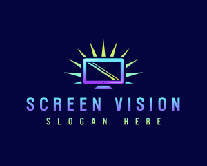 Computer Monitor Screen logo design