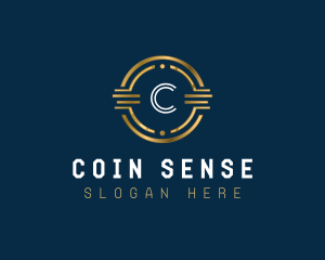 Luxury Technology Coin  logo design