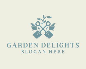 Spade Plant Gardening logo design