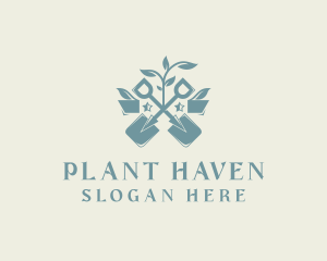 Spade Plant Gardening logo design